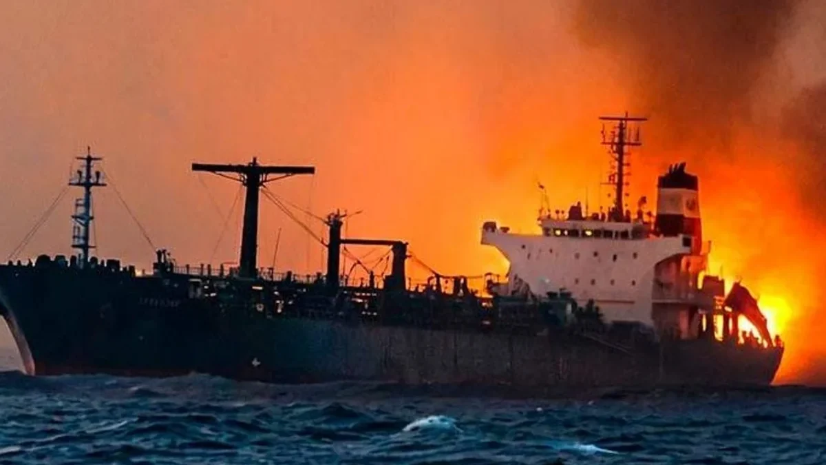 SEPAH : Un incendie se déclare sur un pétrolier ayant traversé Hormuz sans autorisation