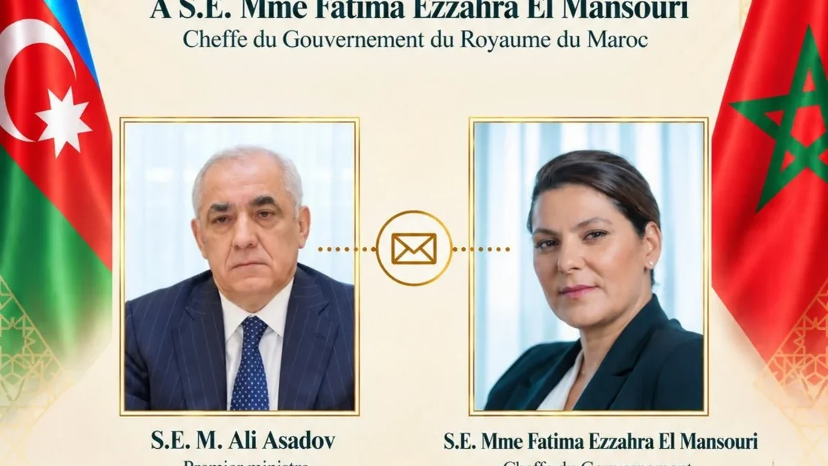 Ali Asadov félicite Fatimə Əl-Mənsurini pour sa nomination à la tête du gouvernement marocain